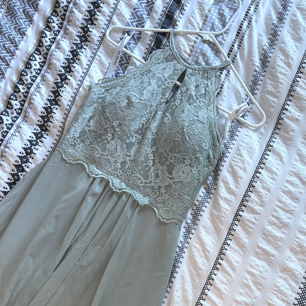 JJshouse bridesmaid dress in Celedon size 2